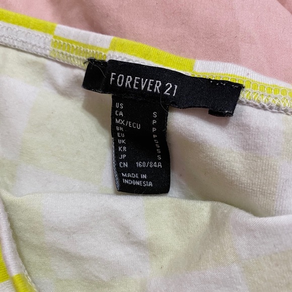 neon yellow/white sleeveless shirt - Picture 4 of 4